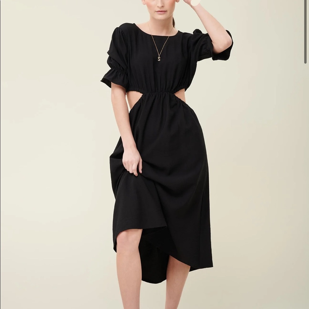 Someday studio black mila midi dress